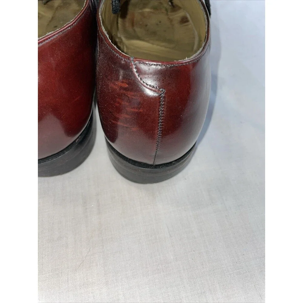 Johnston & Murphy Captoe Dress Shoes Mens Size 9 N Burgundy Leather Oxfords